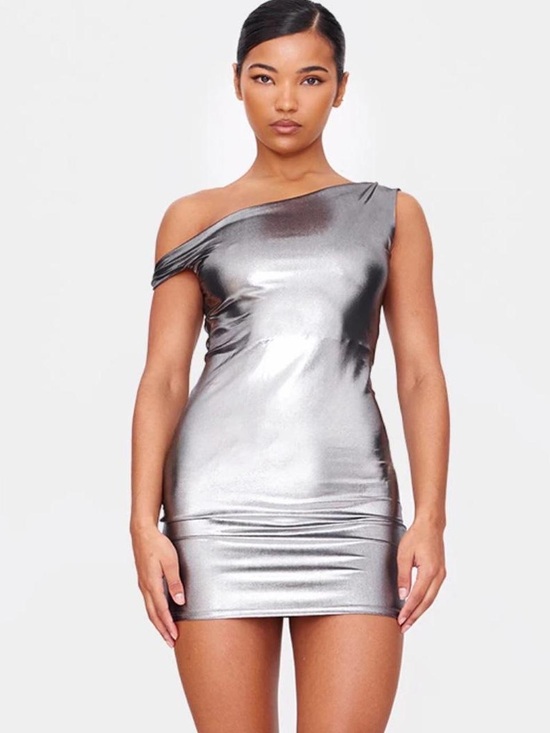 Dresses & Skirts - Metallic silver dress